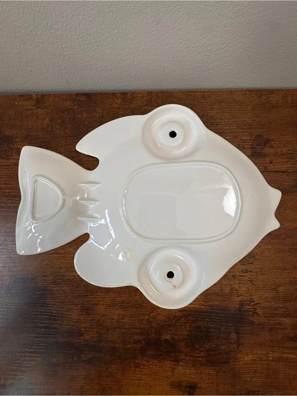 Rare Vintage MCM Ceramic Fish Serving Platter – Bagels, Lox & Cheese Tray